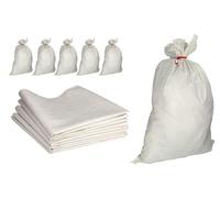 ToolSpace Sac à Gravats PP Tissé, 65×105 cm en Polypropylène 5x Sac Chantier pour Gravier Sable Feuilles Déchets de Construction Jardin - Réutilisable - Résistant 50 kg Sacs a Gravats Toile Tissée