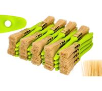 ToolSpace Set de 36 pinceaux Plats - 20 mm - Pinceau Plat pour Peindre Manche Ergonomique en Plastique Poils naturels avec mélange de Poils synthétiques - Poils denses - pour Tous Types de Peinture.