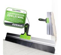 ToolSpace Spatule de Surface en Acier Inoxydable 600 x 60 mm Couteau à Enduire Taloche Enduit Spatule de Façade Lissage avec Support en Aluminium Spatule Large Couteau Finition D'enduits Béton Murs