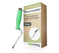 ToolSpace Truelle à Joints 14mm Ergonomique Jointoiement Brique Clinker Pierre Maçonnerie Mortier Coulis Rénovation Réparation Façade Terrasse Dalle Pavé Béton Ciment Rejointoiement Acier Inoxydable