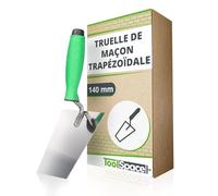 ToolSpace | Truelle à Pointe trapézoïdale | Spatule de Plâtrier | Truelle Lissage | Inoxydable Truelle de Maçon avec poignée Caoutchoutée | 140mm | Outil Précis l'application Mortier | Made in EU