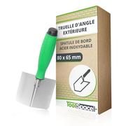 ToolSpace Truelle d'angle extérieure 85x60 mm Spatule d'angle, truelle d'angle en Acier Inoxydable Truelle d'angle avec poignée Souple, truelle d'angle pour travaux de plâtrage