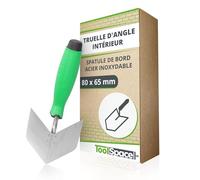 ToolSpace Truelle d'angle intérieur 85x60 mm Spatule d'angle, truelle d'angle en Acier Inoxydable Truelle d'angle à poignée Souple, truelle d'angle pour travaux de plâtrage