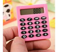 TOOLSTAR 1 calculatrice de poche électronique à 8 chiffres, mini calculatrice portable pour l'enseignement des mathématiques, le quotidien et le bureau (rose)