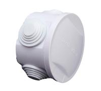 TOOLSTAR Boîte de jonction ronde en plastique ABS IP55, 50 x 50 mm, pour projets de travaux manuels, intérieur/extérieur (lot de 1)