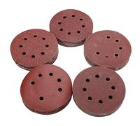 TOOLSTAR Lot de 100 disques abrasifs à 8 trous 125 mm Grain 60/80/100/120/240