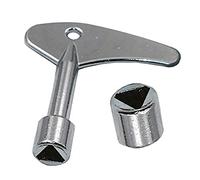 TOOLSTAR Lot de 2 clés triangulaires à douille triangulaire, 9 mm, clés triangulaires pour ascenseur à gaz électrique, clés de verrouillage de porte de levage d'urgence