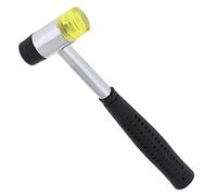 TOOLSTAR Marteau en caoutchouc souple de 30 mm - Marteau à double tête - Marteau en caoutchouc pour bois, cuir, bijoux et travaux manuels