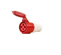 TOOLSTAR Prise et prises industrielles, 1 pièce IP44, étanche, bleu, prise industrielle de chantier, connecteur répartiteur intérieur/extérieur (4 broches 32 A 224 #)