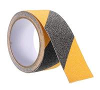 TOOLSTAR Ruban adhésif antidérapant et étanche pour sols, murs, tuyaux, escaliers ou équipements - Noir et jaune - 5 m × 100 mm