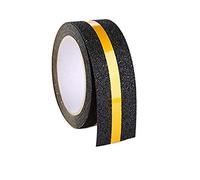 TOOLSTAR Ruban adhésif antidérapant phosphorescent, ruban adhésif d'avertissement de danger, étanche pour sols, escaliers ou équipements - Lot de 1, bande noire et jaune)