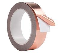 TOOLSTAR Ruban adhésif en cuivre, 20 mm x 10 m avec adhésif conducteur pour vitrail, blindage EMI, réparations électriques (lot de 1)