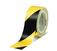 TOOLSTAR - Ruban avertisseur en PVC étanche pour entrepôt, usine, école, noir/jaune
