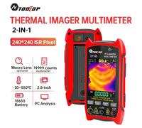 TOOLTOP ET14S caméra d'imagerie thermique portative ISR 240x240 2.8 pouces multimètre AC/DC détection de défauts électriques de pipeline automobile ET14S