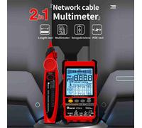 TOOLTOP ET616 Testeur de câbles portable avec écran LCD Analogues Recherche numérique Test POE Sensibilité d'appairage de câble Ajustable Longueur de câble réseau Court-circuit Mesure de circuit ouver