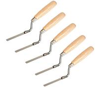 Toolty Truelle pointeur en acier inoxydable, outil à main - avec poignée en bois - Lot de 5 pièces 6, 8, 10, 12, 14 mm - Maçon à faire soi-même - TLTY-S002