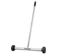Toolwiz Balayeuse magnétique robuste de 43,2 cm - Outils de toiture - Aimant de 4 kg avec support télescopique et roues pour ramasser les clous - Balai magnétique pour la construction