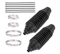 Toolwiz Kit de biellette de direction intérieure, 2 pièces universelles réglables pour barre de direction de voiture avec serre-câbles et pinces, support en silicone anti-poussière et pignon pour