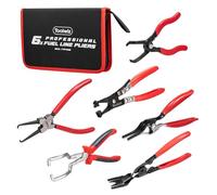 Toolwiz Lot de 6 pinces pour tuyau de carburant, pince à collier de serrage, pince pour enlever les tuyaux, pince à goupille de pression à 30 degrés, pied à coulisse de filtre à carburant 9 cm