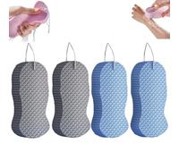 Toolye Body Scrubber, 2026 Upgraded Magic Exfoliating Bath Sponge, 3D Super Soft and Skin-Friendly, for Adults Women and Men (4pcs F)