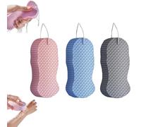 Toolye Body Scrubber, 2026 Upgraded Magic Exfoliating Bath Sponge, 3D Super Soft and Skin-Friendly, for Adults Women and Men (3pcs D)