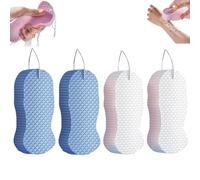 Toolye Body Scrubber, 2026 Upgraded Magic Exfoliating Bath Sponge, 3D Super Soft and Skin-Friendly, for Adults Women and Men (4pcs G)