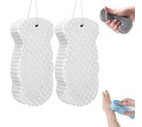 Toolye Lot de 2 éponges exfoliantes pour le corps, exfoliant magique, exfoliant spirituel, éponge de bain exfoliante 3D, pour homme et femme (2PCS-F)
