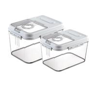 Toolzia Lot de 2 distributeurs de riz 7,5 + 15 kg, hermétiques pour la cuisine