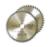 Toolzone PA026 TCT Lot de 2 lames de scie circulaire 250 mm 40 et 60 dents 12 V Argenté