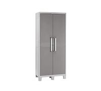 Toomax 079E Armoire Range Balais Urban XL, Gris Clair/Gris Tourterelle, 78 x 49 x 182 cm