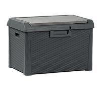 Toomax Art. 170 Compact Box Santorini Malle de Rangement Résine Noir 73 x 50,5 x 49,5 cm