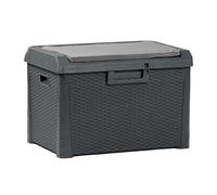 Toomax Art. 170 Compact Box Santorini Malle de Rangement Résine Noir 73 x 50,5 x 49,5 cm