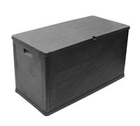 Toomax - Coffre de Rangement 420 L Multibox Wood Gris, en Polypropylène, Dimensions 120 x 56 x 63 cm, Résistant Aux Intempéries, Cadenassable, Idéal pour Jardin, Couleur Gris, Taille 420 L
