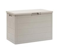 TOOMAX Coffre Multibox Woody's 160L porte-bagages pour extérieur, effet bois, Dimensions : 77,5 x 44,5 x 52,7 h, Art.186 (gris tourterelle) (160 L - 77,5 x 44,5 x 52,7 h, gris tourterelle)