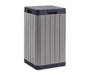 TOOMAX - Poubelle de jardin 80 Litres Grise Résine inaltérable Couvercle à pression
