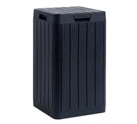 TOOMAX - Poubelle de jardin 80 Litres Noire Résine inaltérable Couvercle à pression, PR4731