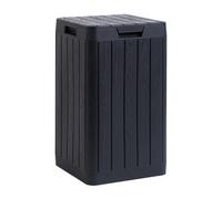 Toomax Poubelle de jardin PR4731 80 L noire résine inaltérable, couvercle à pression