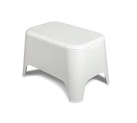 TOOMAX - Table basse d'appoint en résine 59x 39x 36cm Blanche Avec couvercle Extérieur / Intérieur Jardin, Maison