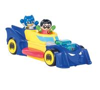Toomies DC Comics Batman E73262 3-en-1 transforme en Mini Batmobile et en Jet-Bruits au roulement-Propulsion grâce à Un mécanisme à Friction-À partir de 12 Mois, Multicolore