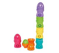 Toomies E73083C Tomy Hide and Squeak Big Egg Stacker Baby Toy, Educational Shape Sorter with Colours and Sound, Boys et Girls from 6 Months, 1, 2 et 3 Year Olds, Multicolore