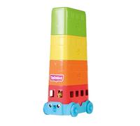 Toomies Tomy Bus à étages empilables, Jouet Bébé Transformable, Jouet À Pousser avec Oeufs, Trieur de Formes Éducatif avec Couleurs et Petits Sons, pour Bébés Garçons et Bébés Filles, 1-3 Ans