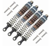 TOOMOD Kit d'amortisseurs remplis d'huile 1/10 80 mm RC pour Tamiya TRX4 Axial SCX10 D90 Camion Crawler Voiture tout-terrain Pièces de rechange (gris)