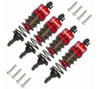 TOOMOD Kit d'amortisseurs remplis d'huile pour Tamiya TT-01 TT-02 / Hyper Go 1/14 H14BM 14209 / Losi v100 - Pièces de rechange (rouge)