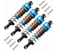 TOOMOD Kit d'amortisseurs remplis d'huile RC 1/10 70 mm pour Tamiya CC01 WR-02 Axial SCX10 D90 HPI HSP 1/10 - Pièces de rechange (bleu)