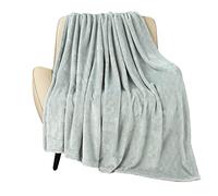 TOONOW Couverture Polaire Super Douce et Confortable, texturée en Flanelle, Chaude, pelucheuse pour canapé, lit, Gris Mirage (127 x 152,4 cm, Gris Mirage)