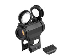 ToopMount 1x20 Visières Viseur à Point Rouge 2MOA Viseurs à Tube avec 2 Supports de Rail Picatinny 21 mm et couvercles d'objectif Transparents (4 Styles Disponibles) (Style 4)