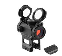 ToopMount 1x20 Visières Viseur à Point Rouge 2MOA Viseurs à Tube avec 2 Supports de Rail Picatinny 21 mm et couvercles d'objectif Transparents (4 Styles Disponibles) (Style 3)