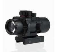 ToopMount 3X30 Prisme Optique Monoculaire Viseur Compact de 12 cm de Longueur pour Rail de 20 mm, 1/2 MOA 5 Niveaux de Point Cercle Rouge Vert, Revêtement de Film Vert à Large Bande