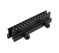 ToopMount Adaptateur Rail 20mm QD Tisseur Picatinny Rail en Alliage d'aluminium avec 14 Fentes Picatinny Rail Base de Montage de Lunette entièrement en métal avec écrou QD