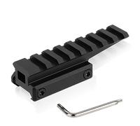 ToopMount Embase de Montage Fast Optic Riser pour Rail Picatinny 20mm, 8 Fentes surélévation de 17mm, Hauteur de 23mm, Adaptateur de Montage Court avec Déport Avant Accessoires Inclus
